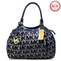 michael kors logo signature jacquard groot marine bakken Tassen 2017 mbgbz774